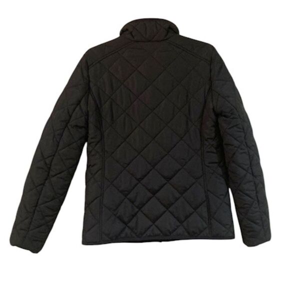 J. Crew Black Quilted Jacket Snap Closure Size Small - Picture 2 of 13